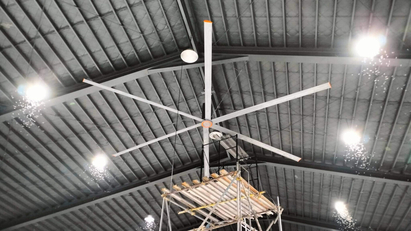 installation du ventilateur hvls 