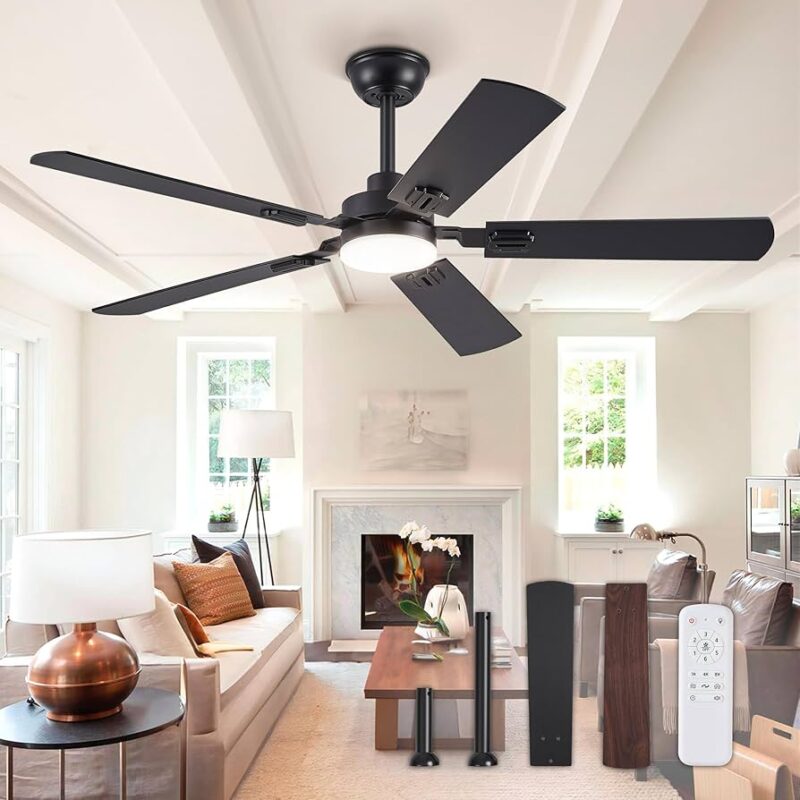 ventilateur de plafond moderne noir
